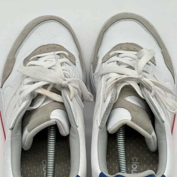 Adidas “Neo Courtmaster” White Gray Leather  Cloudfoam Men’s SZ: 11.5 # FW9359 - Picture 13 of 16